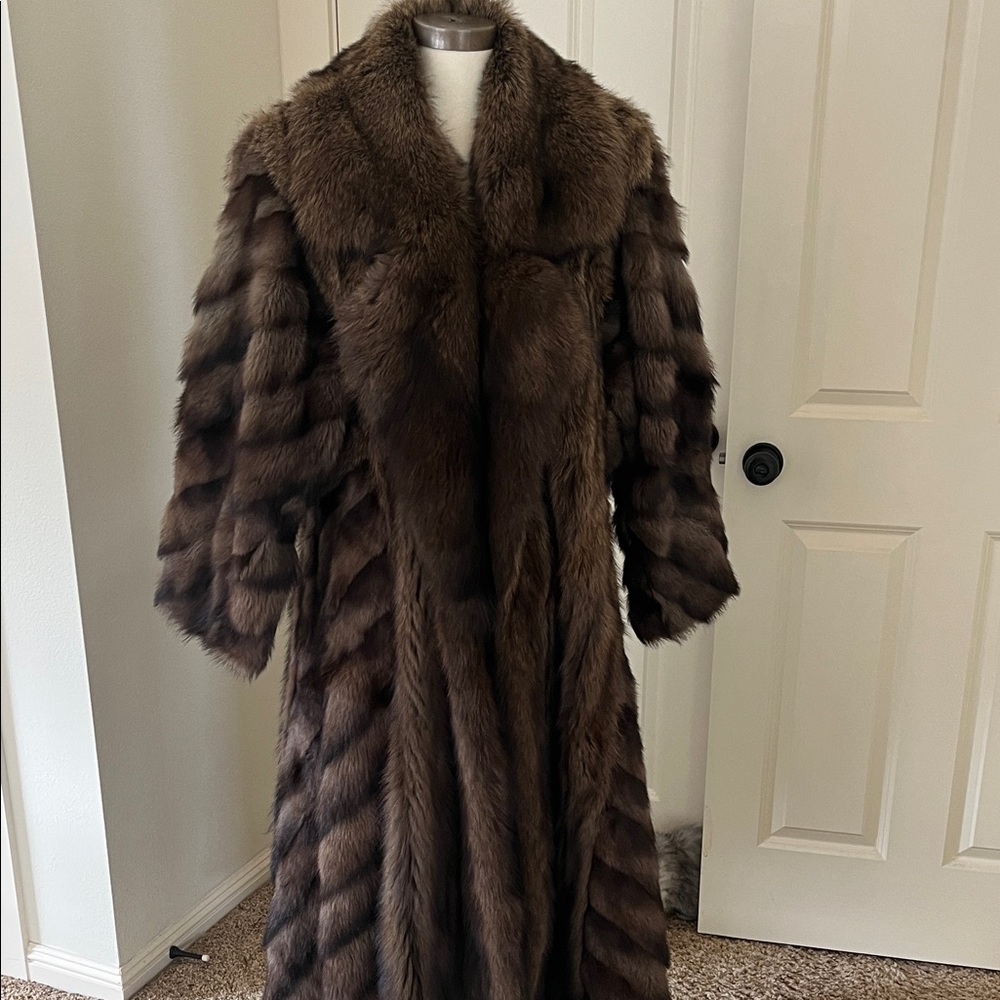 Vintage Karl Lagerfeld fisher Sable & Mink Fur Coat – Belted